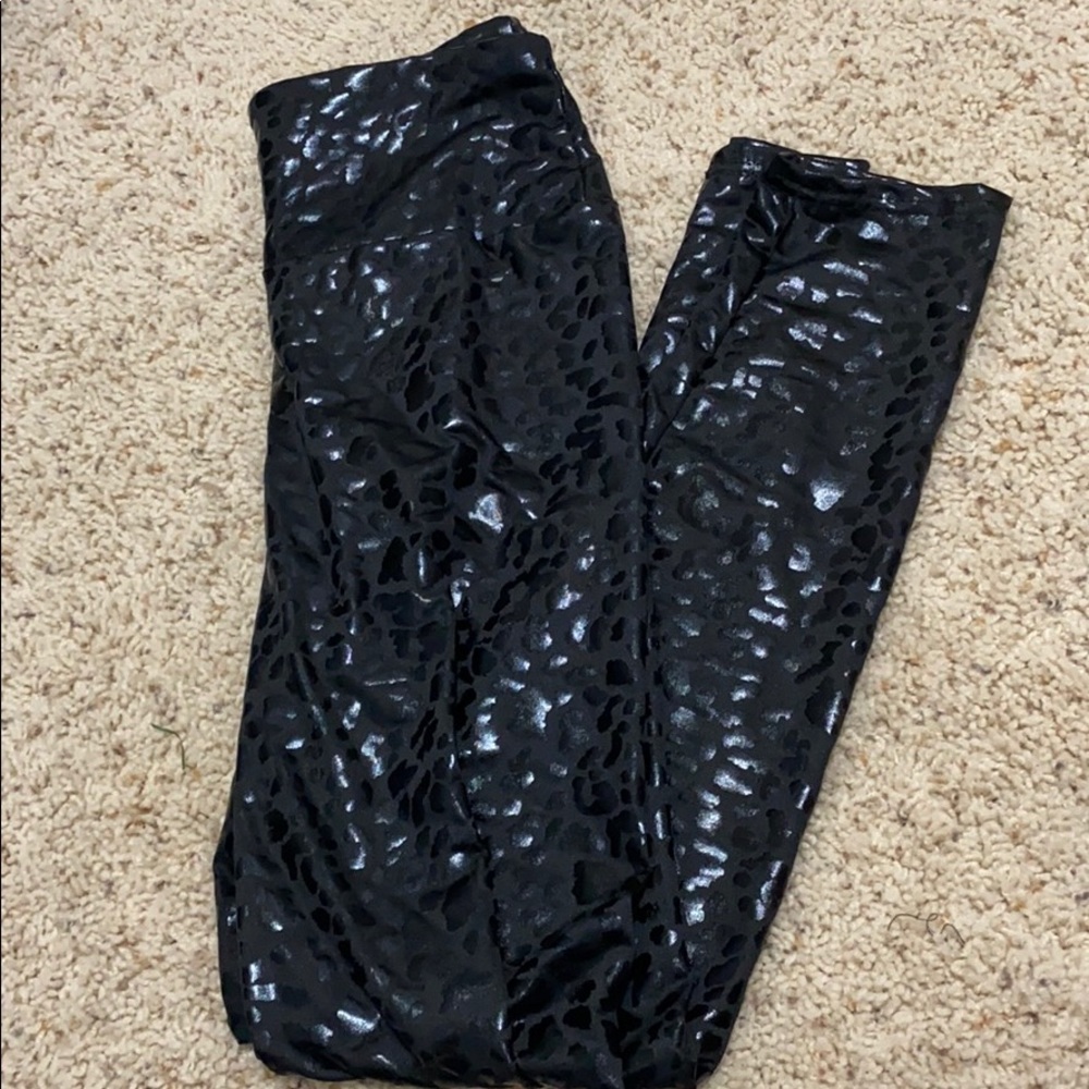 SHEIN black cheetah leggings